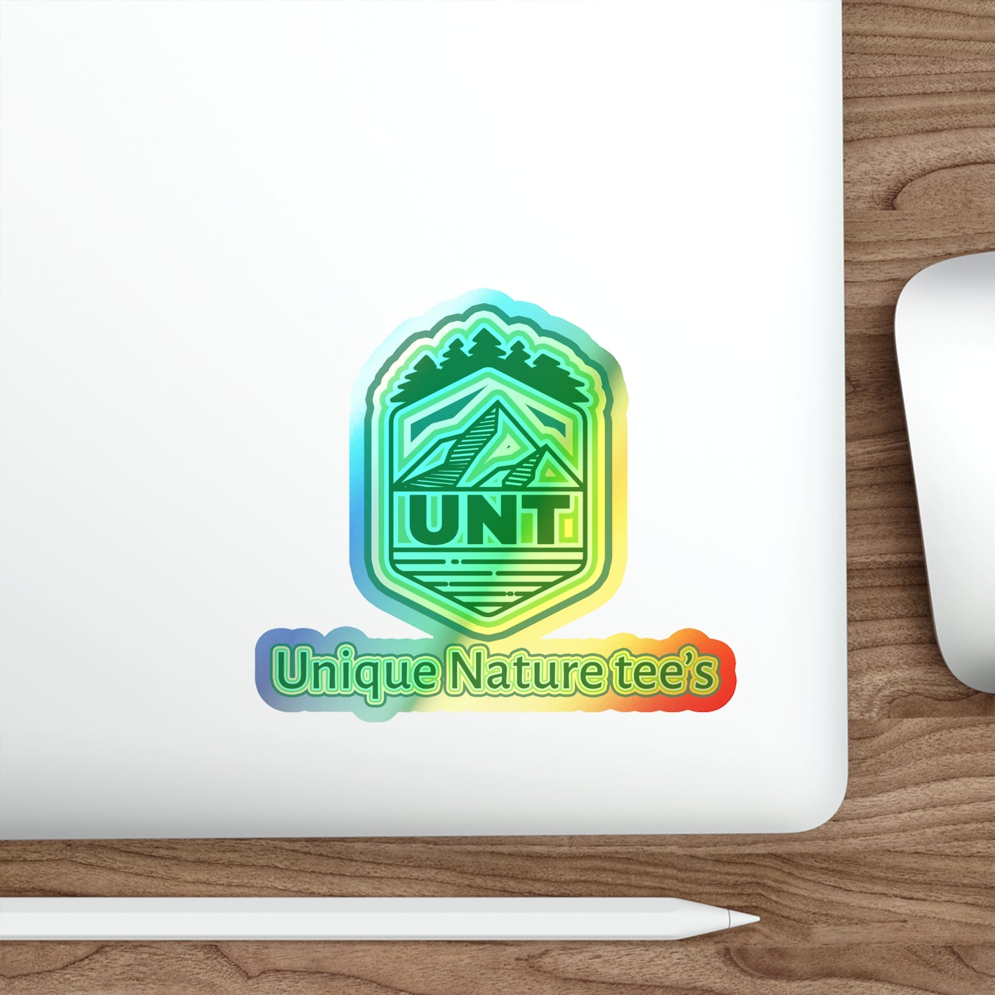 UNT holographic sticker