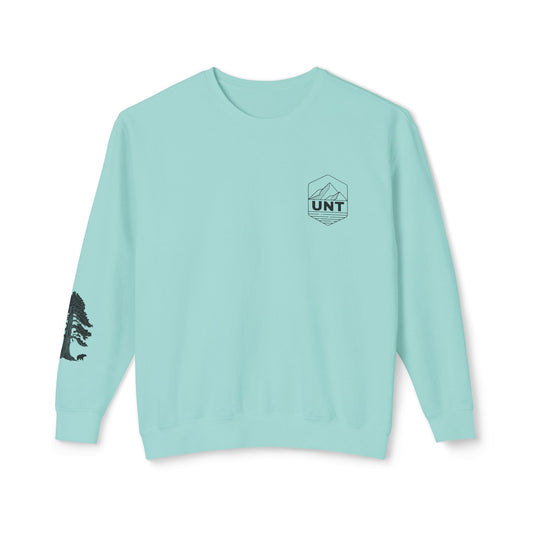Tree & Bear on Sleeve Unisex Lightweight Crewneck Sweatshirt