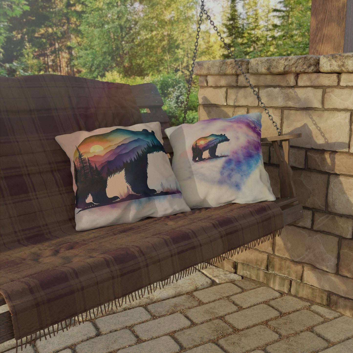 bear Outdoor plant Pillows