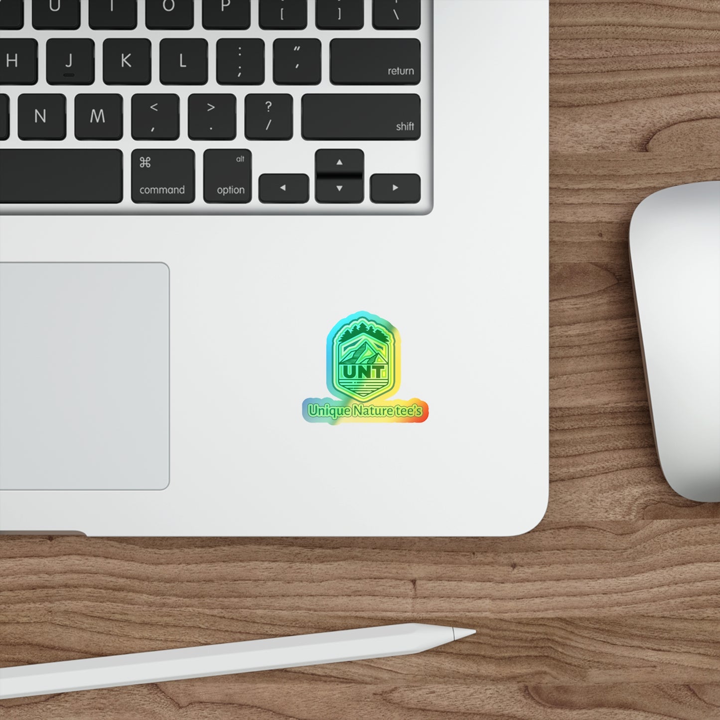 UNT holographic sticker