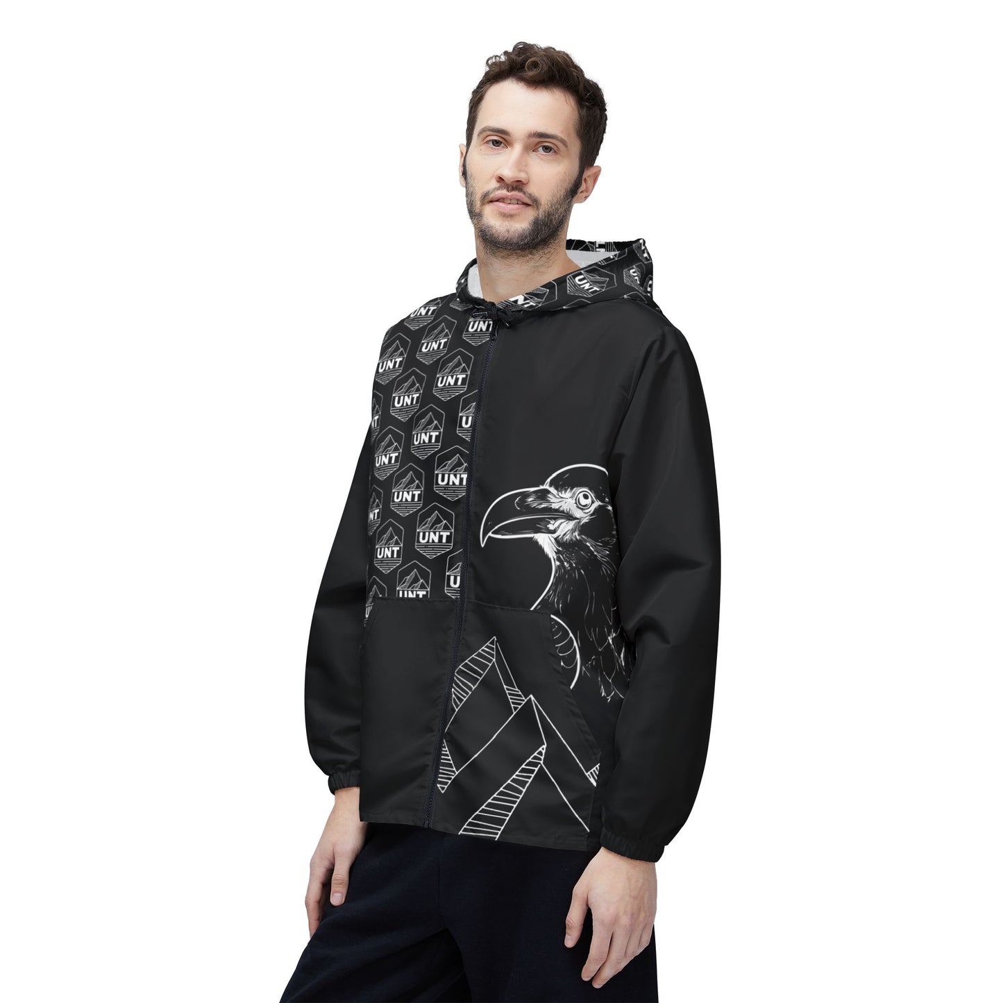 Raven UNT Logo Windbreaker Jacket