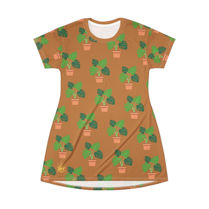 Monstera T-Shirt Dress