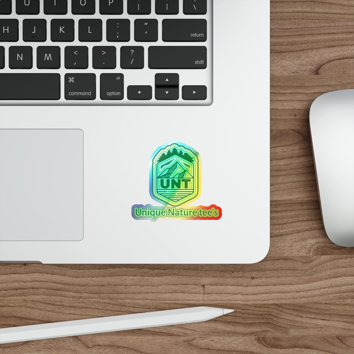 UNT holographic sticker