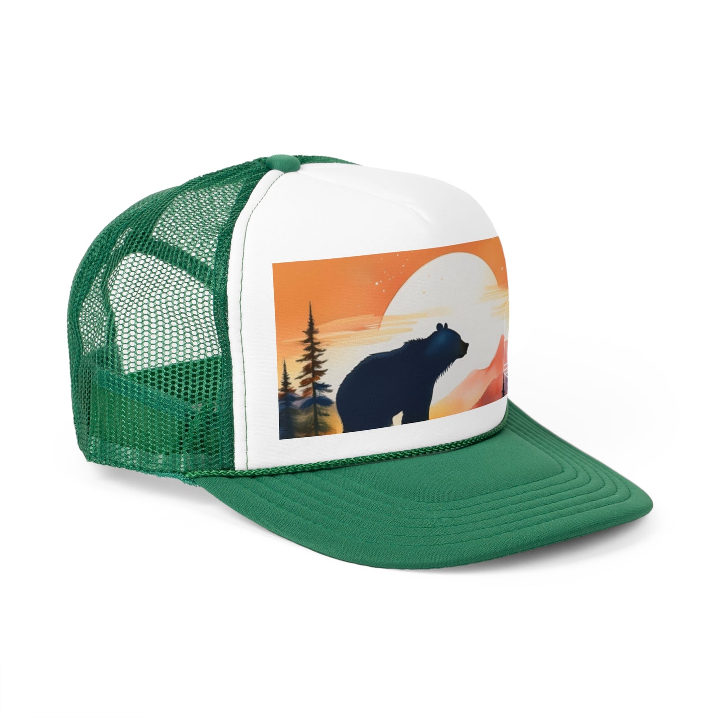 Bear Sunset Trucker Cap