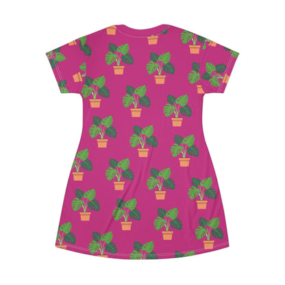 Monstera T-Shirt Dress