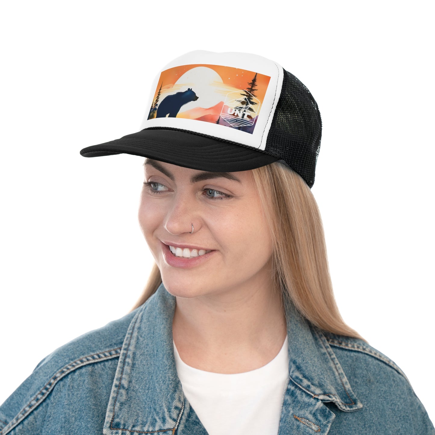 Bear Sunset Trucker Cap