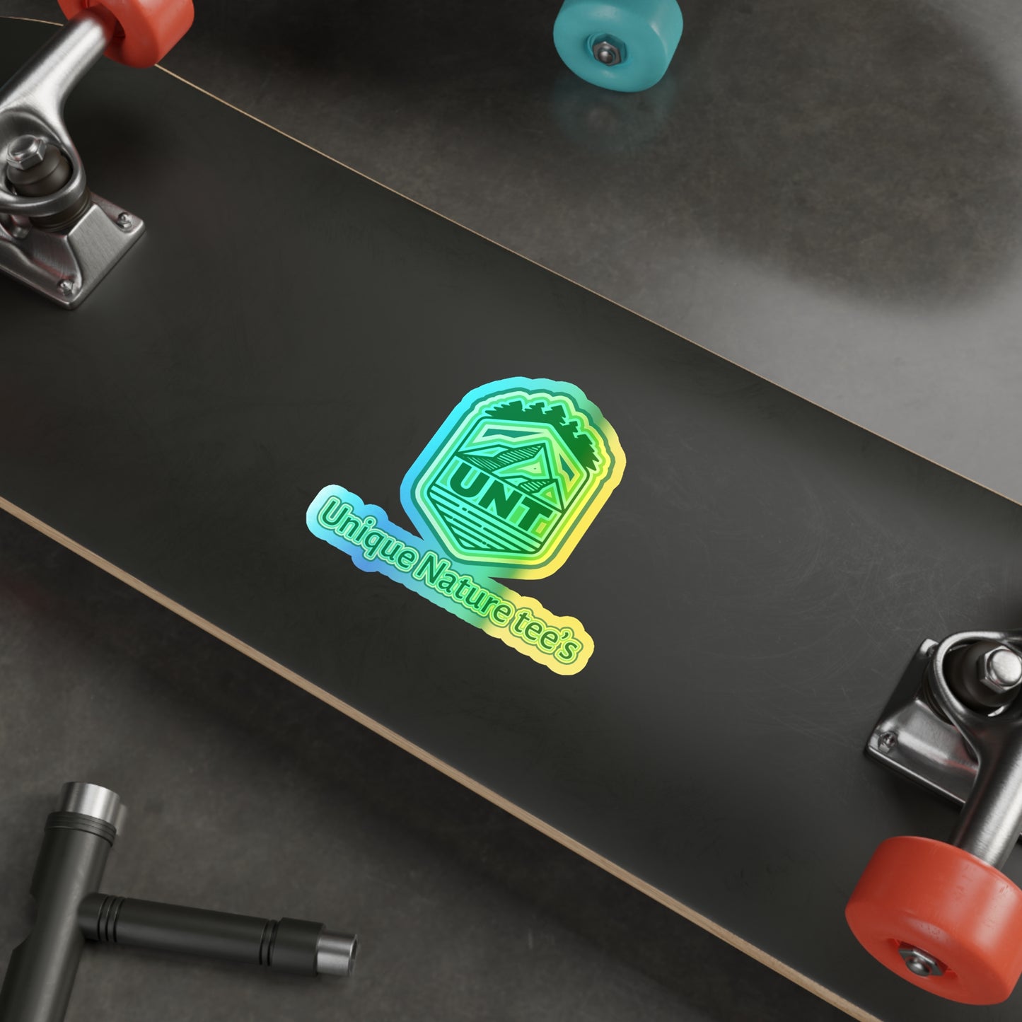 UNT holographic sticker