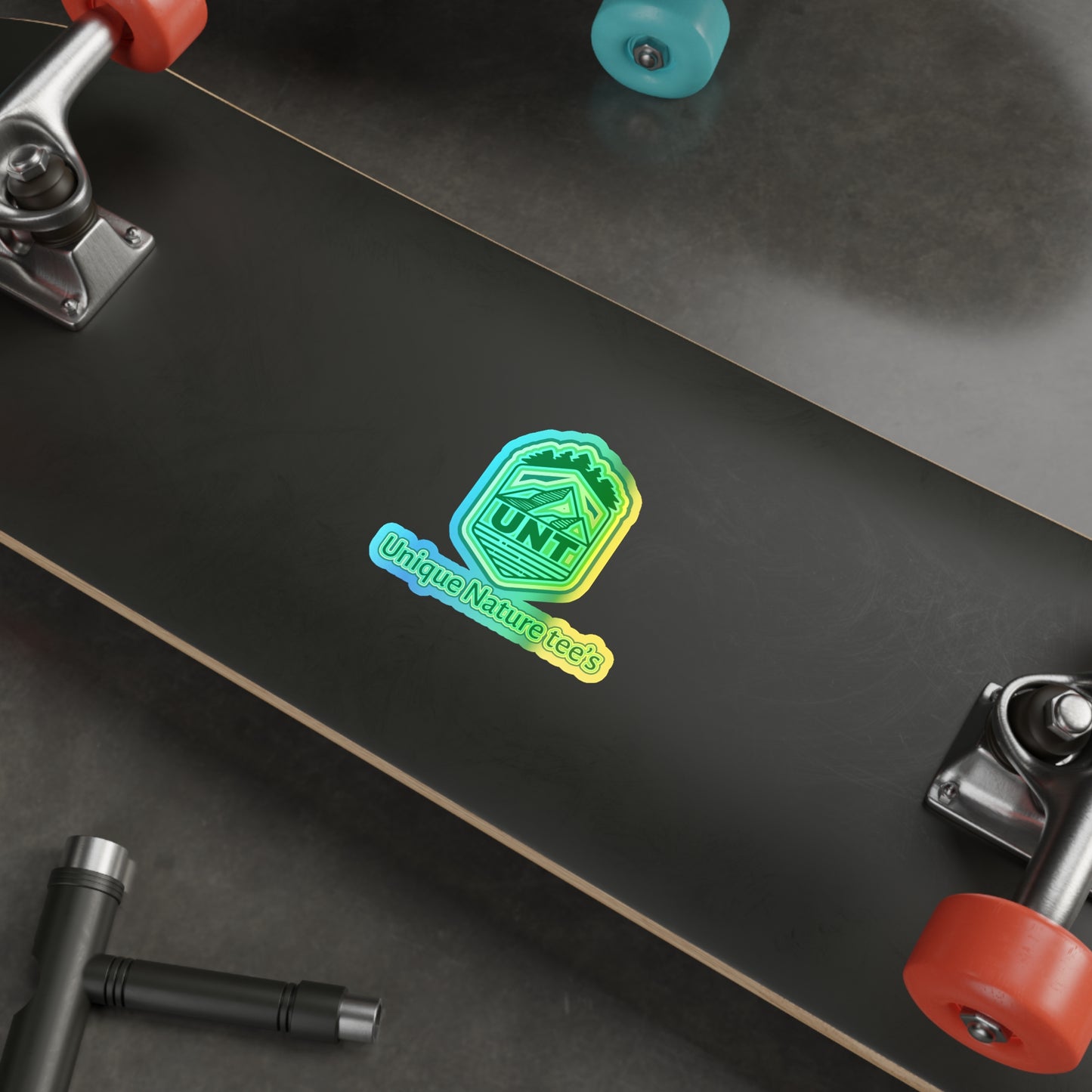 UNT holographic sticker