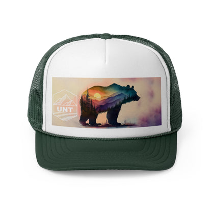 water painting bear sunset Trucker Caps