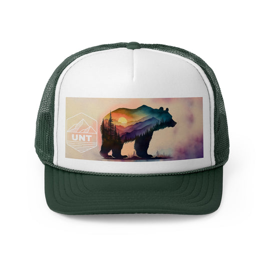 water painting bear sunset Trucker Caps
