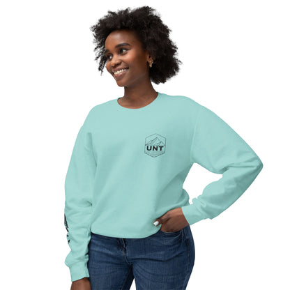 Tree & Bear on Sleeve Unisex Lightweight Crewneck Sweatshirt