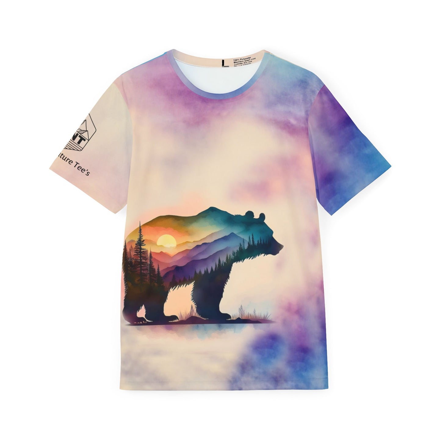 Bear sunset water paint