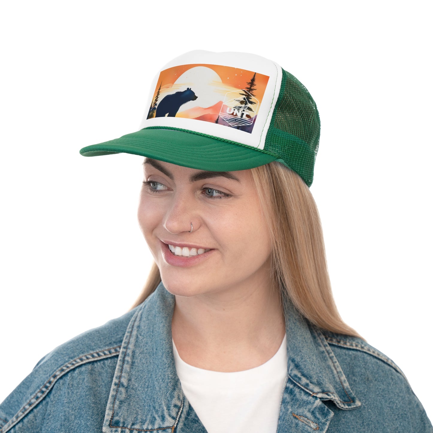 Bear Sunset Trucker Cap