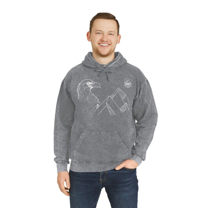 Raven & Mountains Unisex Mineral Wash Hoodie