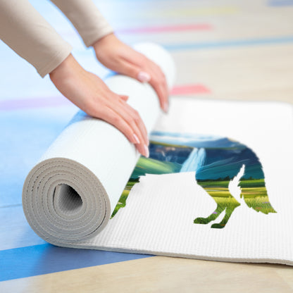 wolf water fall Foam Yoga Mat