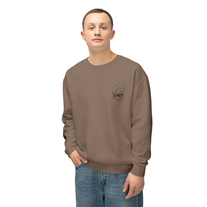 Tree & Bear on Sleeve Unisex Lightweight Crewneck Sweatshirt