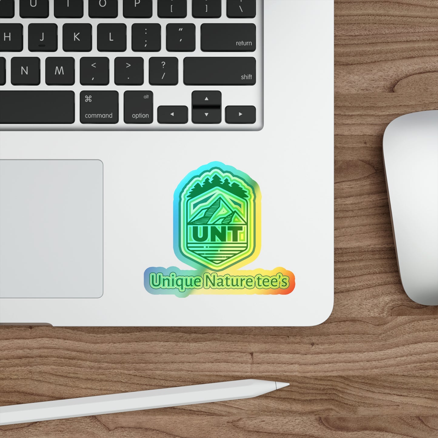 UNT holographic sticker