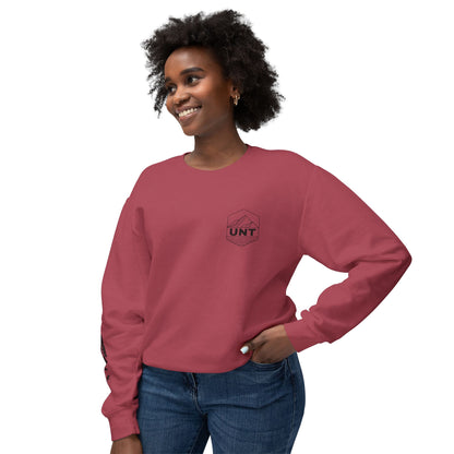 Tree & Bear on Sleeve Unisex Lightweight Crewneck Sweatshirt