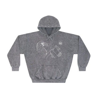 Raven & Mountains Unisex Mineral Wash Hoodie