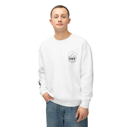 Tree & Bear on Sleeve Unisex Lightweight Crewneck Sweatshirt